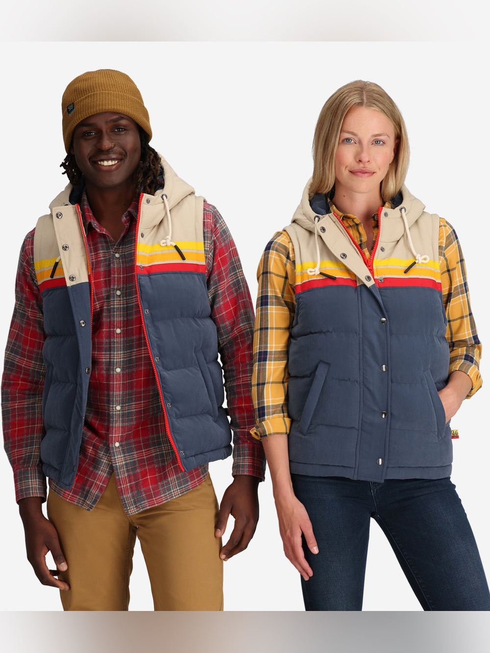 YoColorado Epic Fader Puffer Hooded Vest Retro - Unisex Large